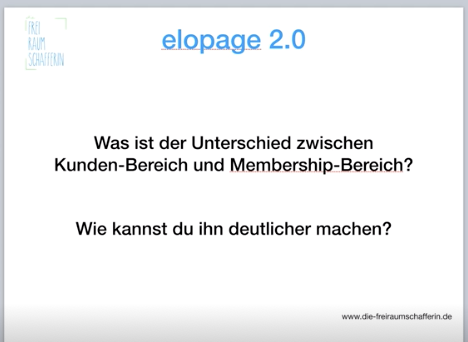 ELOPAGE 2.0 – Unterschied Kundenbereich und Membership