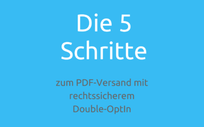 Ablauf eines PDF-Versands mit DOI für ein Newsletter-Programm